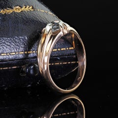 Antique Victorian 14K Rose Gold Old Rose Cut Diamond Engagement Ring - GIA