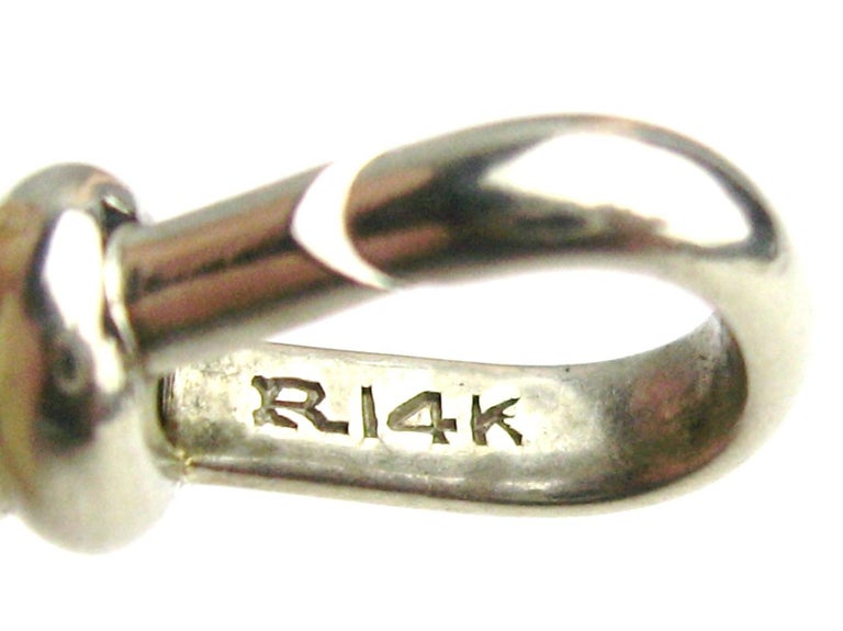 Antique 14 Karat White Gold Pocket Watch Fob Chain or Necklace at