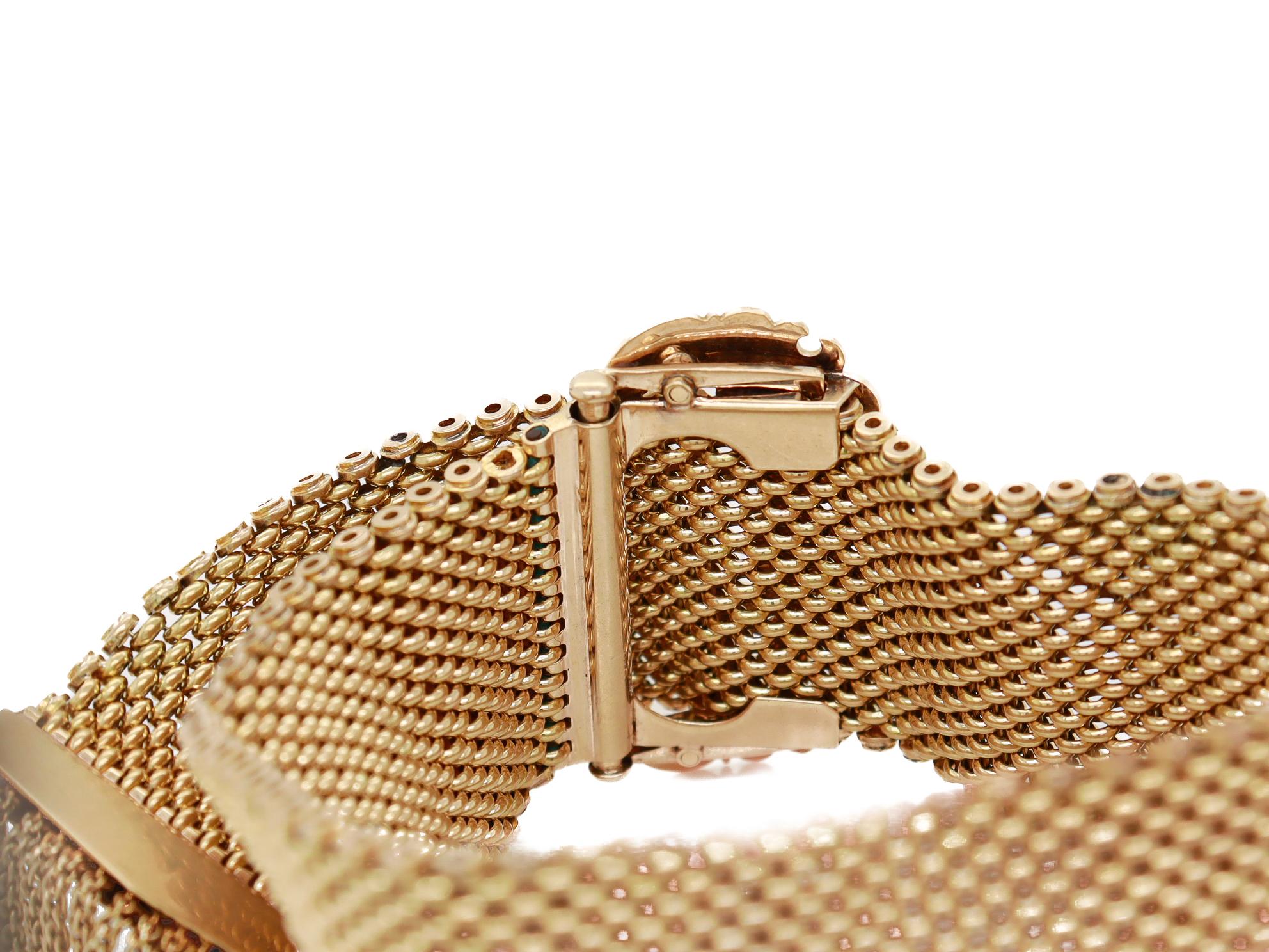 Antique Victorian 14K Yellow Gold Buckle Slide Tassle Bracelet 14