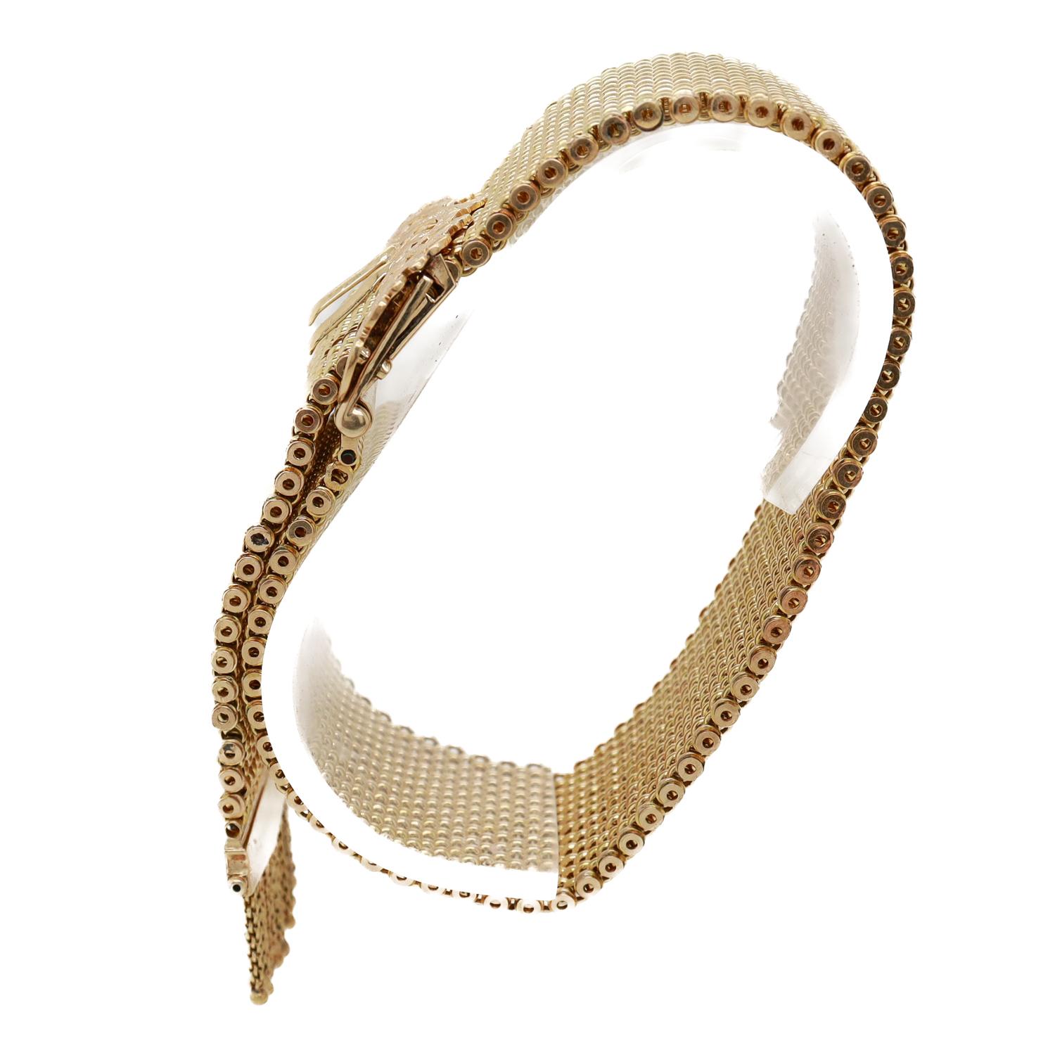 Antique Victorian 14K Yellow Gold Buckle Slide Tassle Bracelet 3