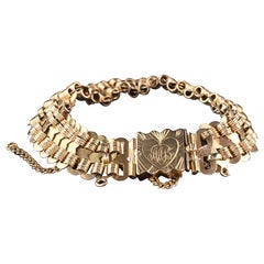 Antique Victorian 14 Karat Yellow Gold Chain Bracelet