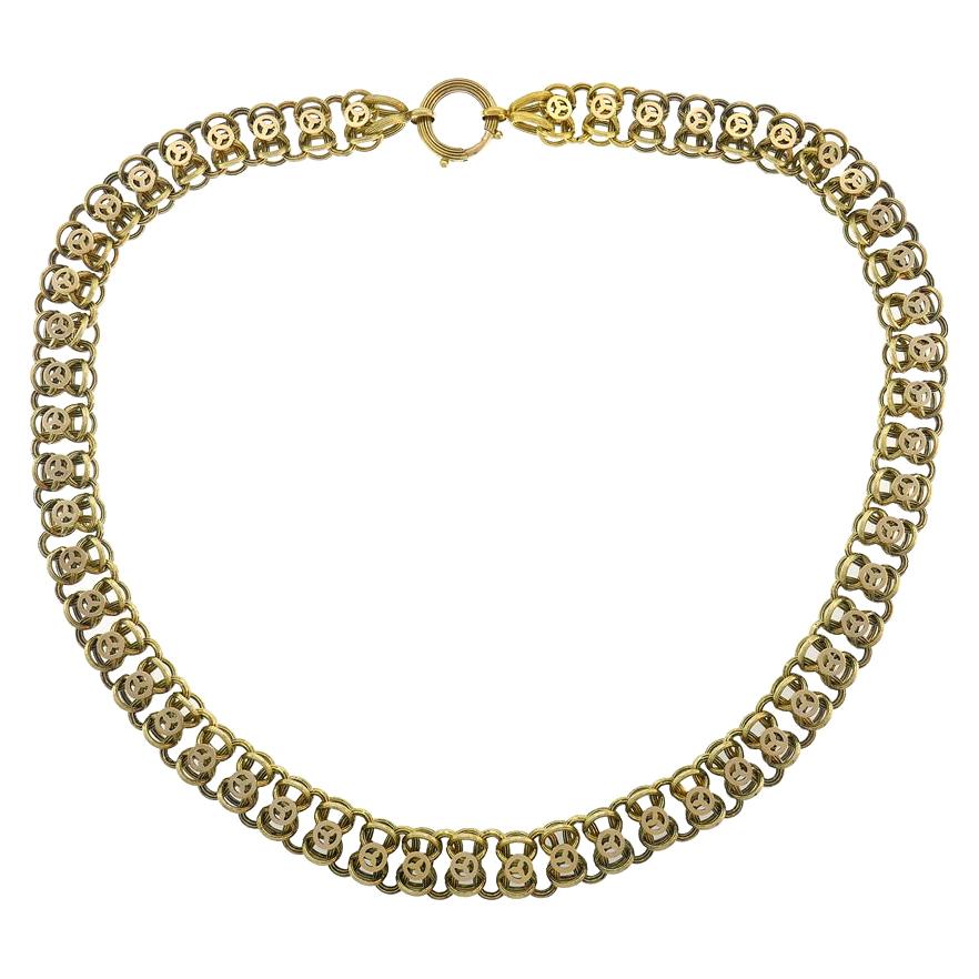 Antique Victorian 14k Yellow Gold Chain Necklace