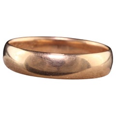 Antique Victorian 14K Yellow Gold Classic Engraved Wedding Band