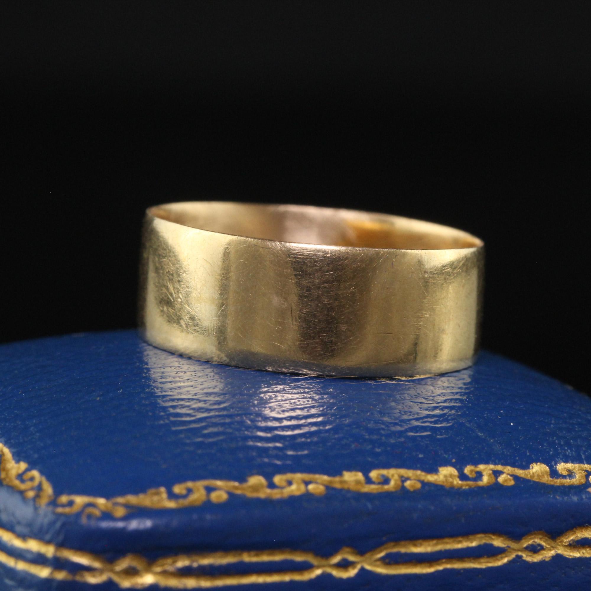 De las mujeres Alianza Clásica Victoriana Antigua de Oro Amarillo de 14 K - Tamaño 5 3/4