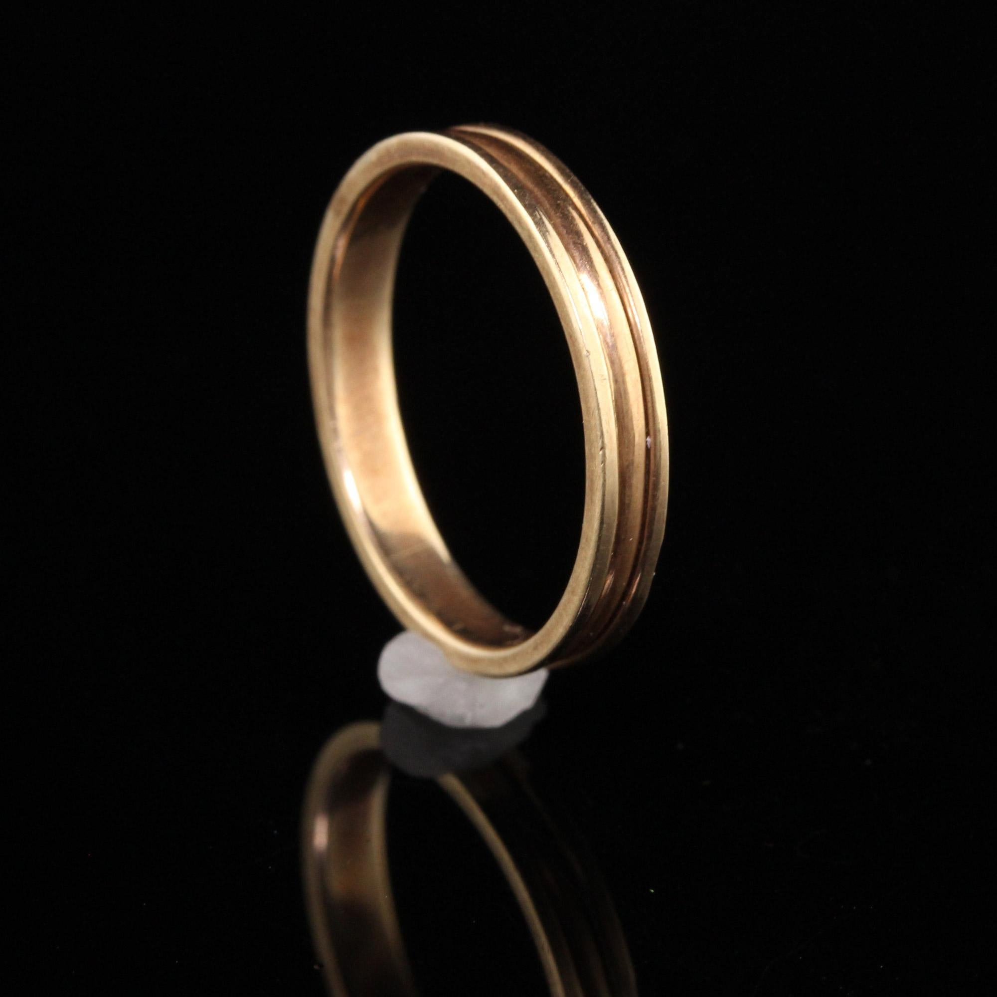 Antique Victorian 14k Yellow Gold Engraved Wedding Band 1