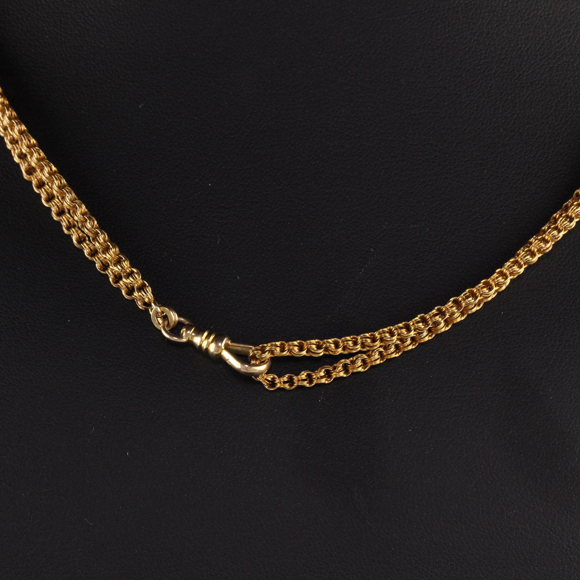 Antique Victorian 14K Yellow Gold Old Euro Diamond Lariat Necklace - 50 inches 3
