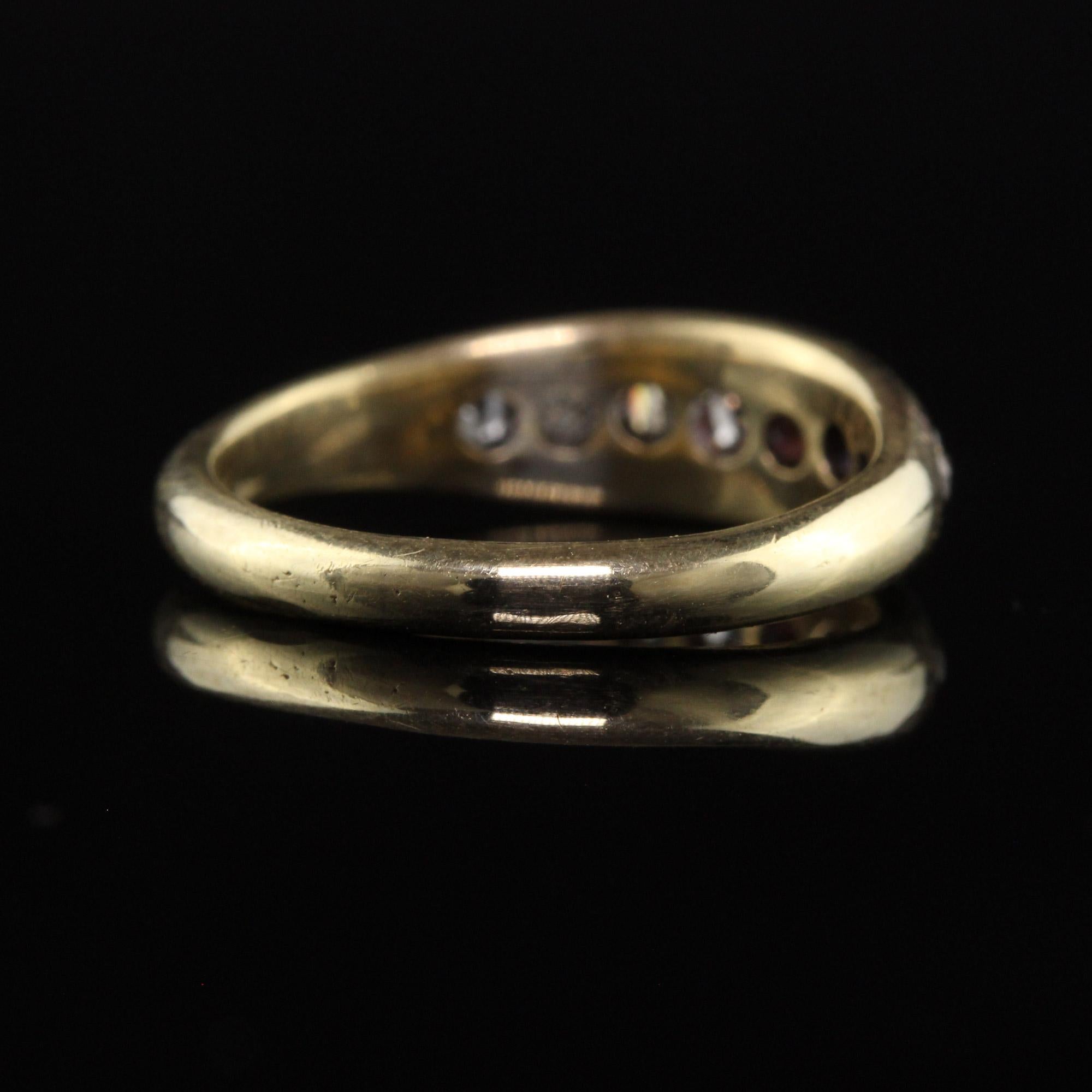 Antique Victorian 14K Yellow Gold Old Mine Diamond Gypsy Ring 1