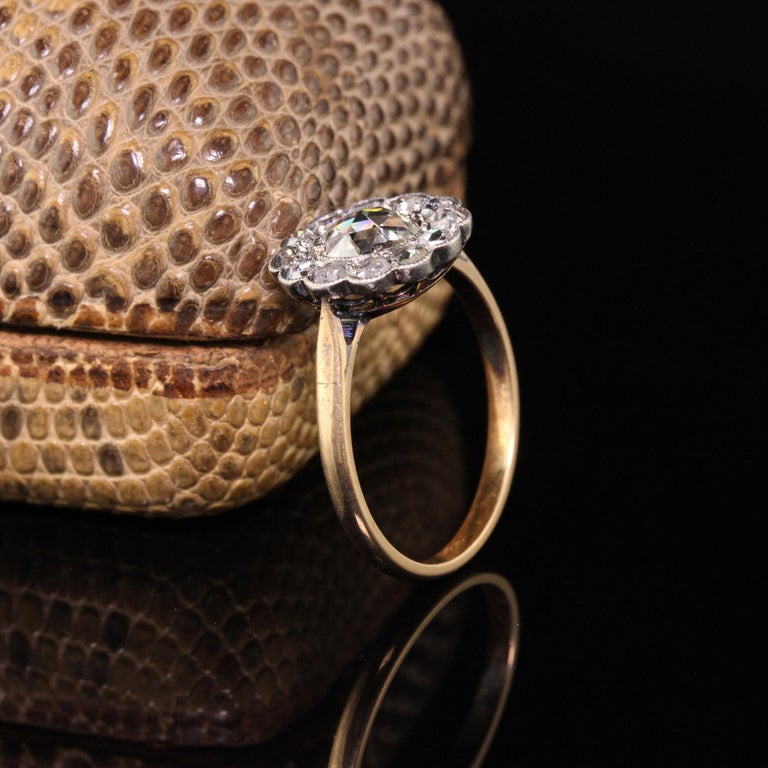 Antique Victorian 14 Karat Yellow Gold Rose Cut Diamond Engagement Ring ...