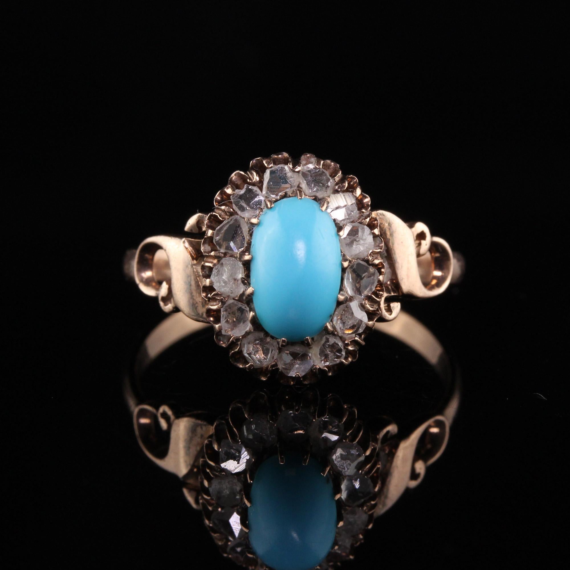 turquoise rose gold ring