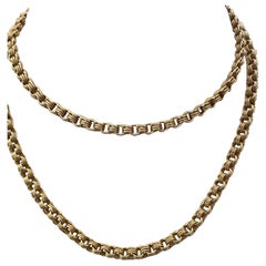 Collana antica vittoriana in oro giallo 14kt A Link