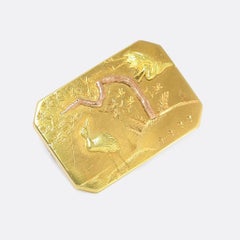 Antique Victorian 15 Karat Gold Aesthetic Movement Brooch