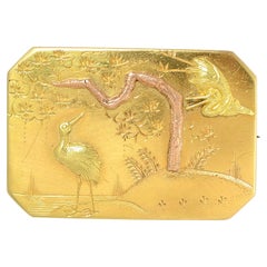 Antique Victorian 15 Karat Gold Aesthetic Movement Brooch