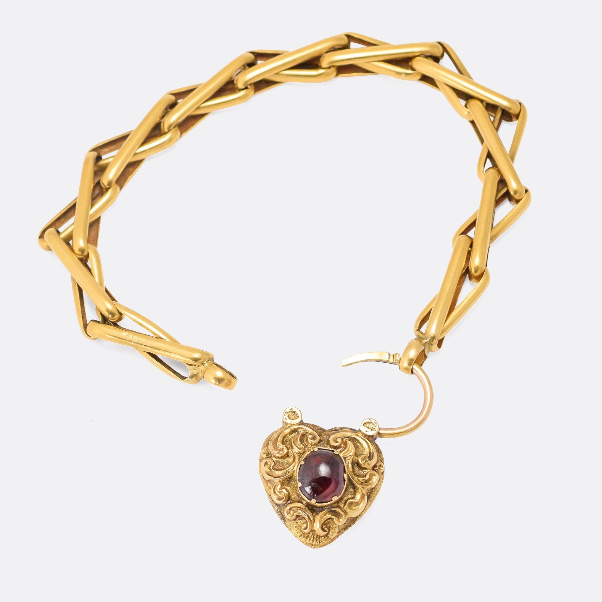 antique heart padlock