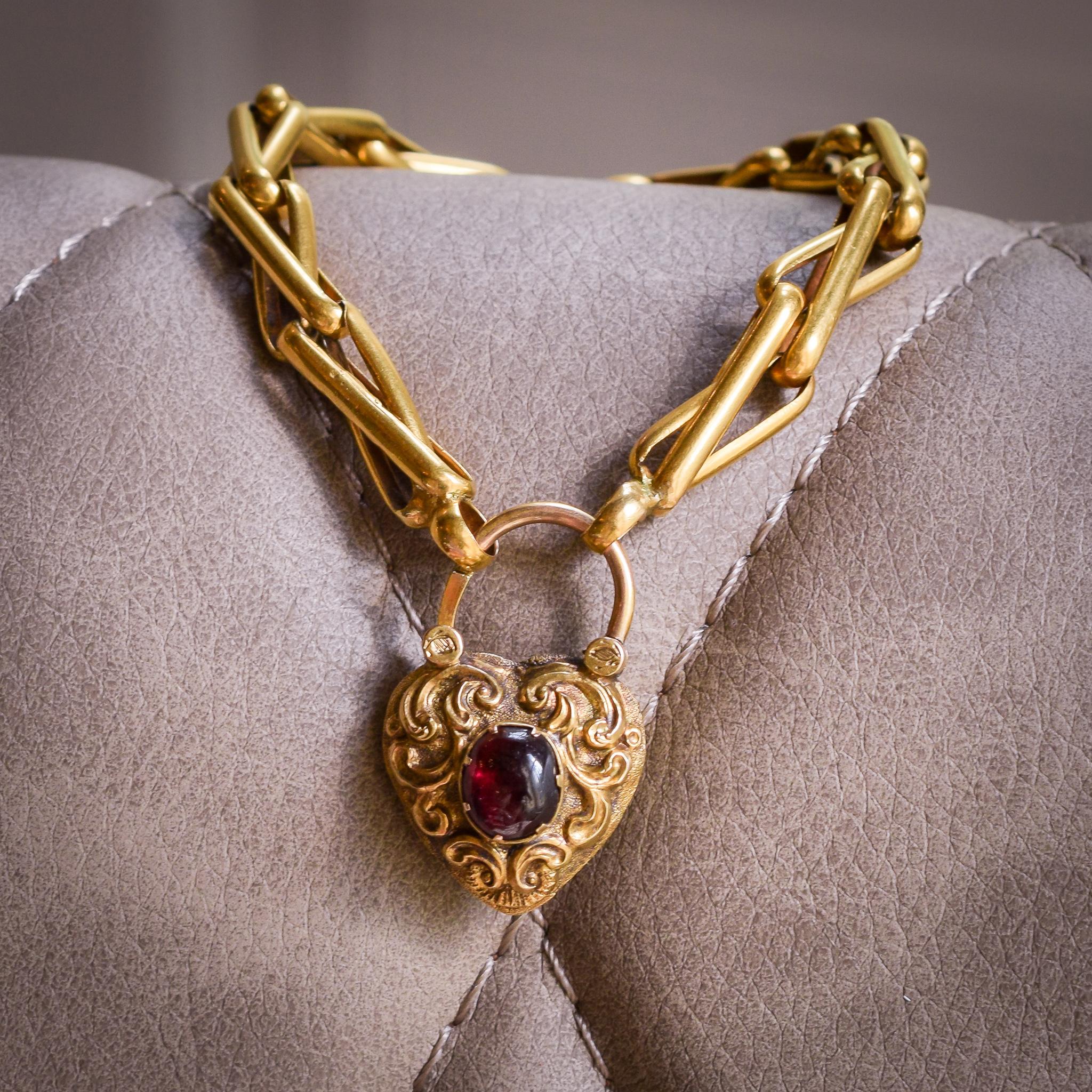 victorian heart padlock