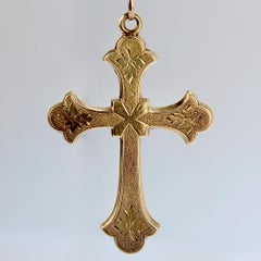 Antique Victorian 15 Karat Gold Cross or Crucifix