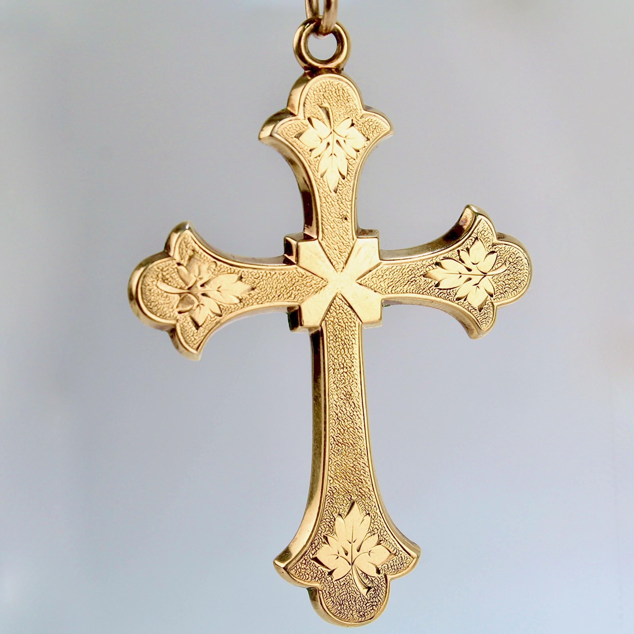antique gold cross
