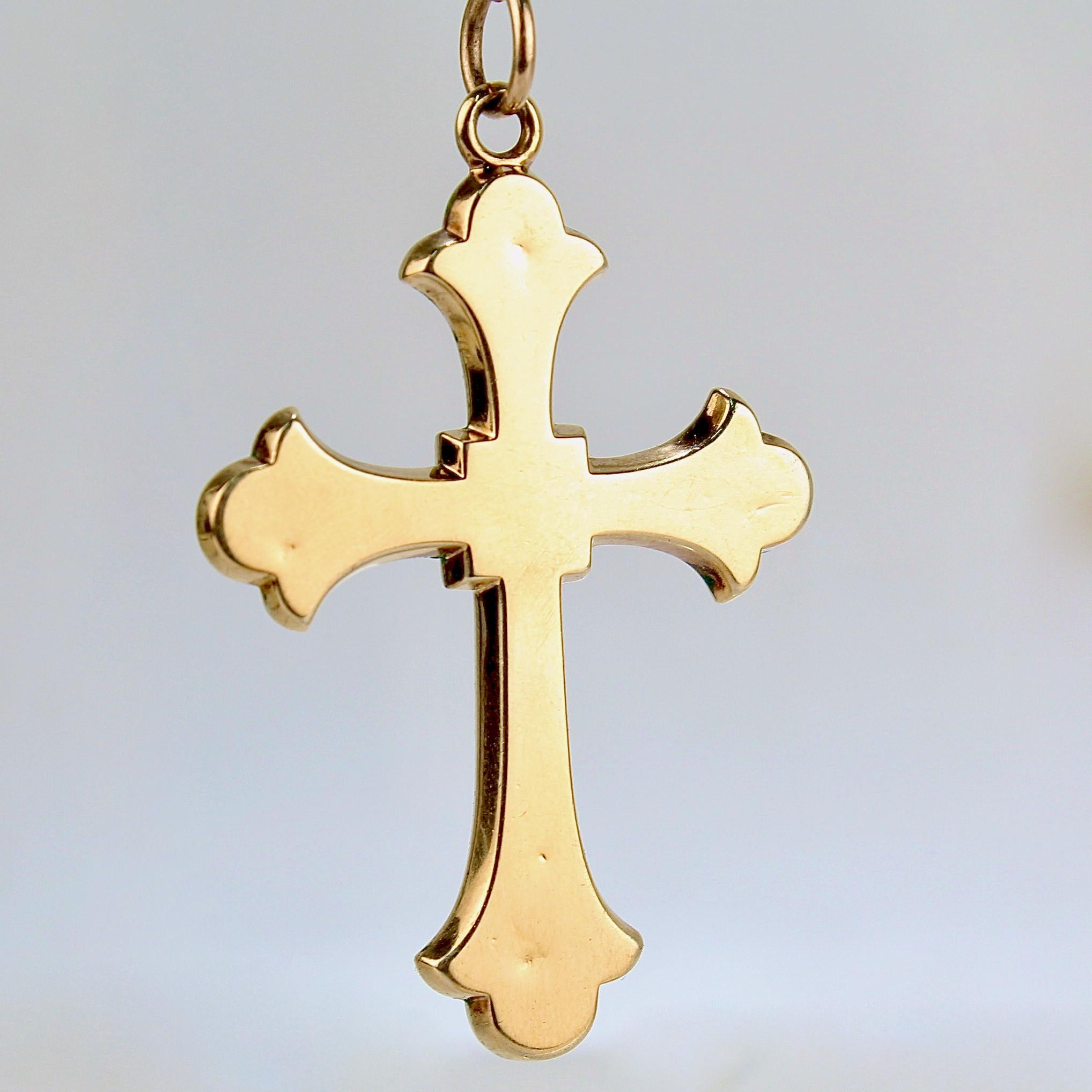 antique gold crucifix