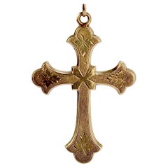 Antique Victorian 15 Karat Gold Cross or Crucifix