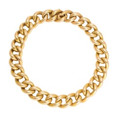 Antique Victorian 15 Karat Gold Curb-Link Bracelet