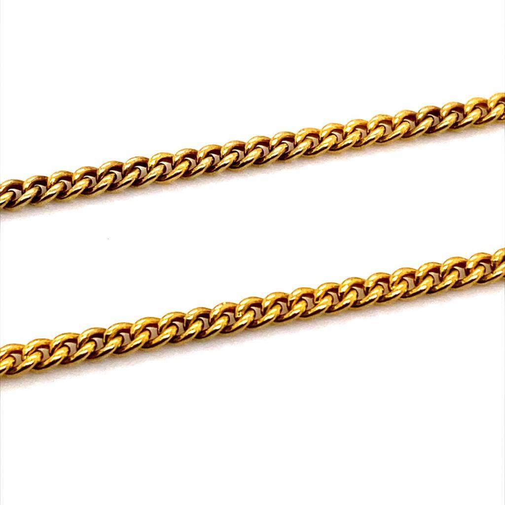 Antique Victorian 15 Karat Yellow Gold Longuard Chain, Circa 1890 In Good Condition For Sale In London, GB