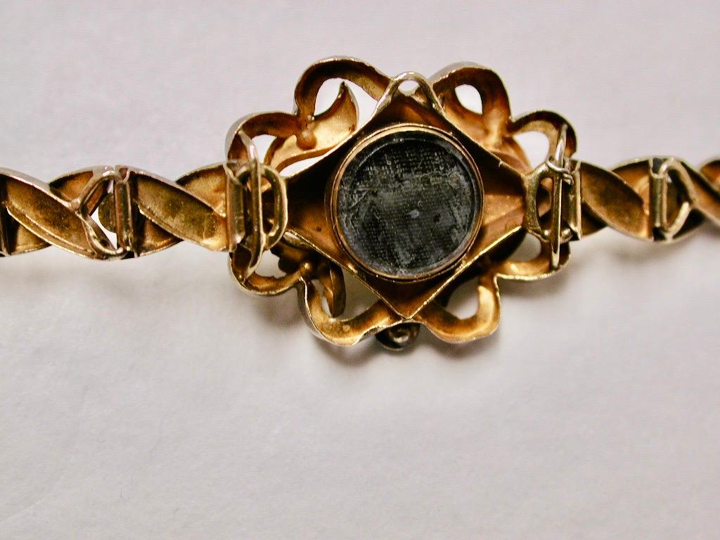 Antico bracciale vittoriano in oro 15ct con turchese datato CIRCA 1850 in vendita 1