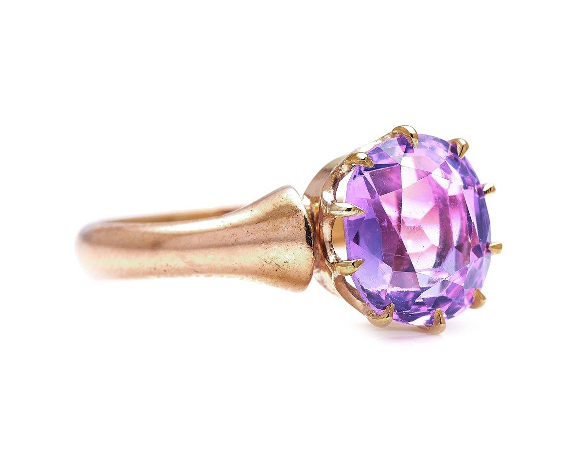 ﻿Pink Sapphire Ring. Sapphires come in an extraordinary variety of shades aside from their most famous blue varieties. With such an incredible colour palette available, and with those shades depending on minute ratios of elemental impurities within