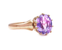 Antique, Victorian, 15ct Gold, Pink Sapphire Ring
