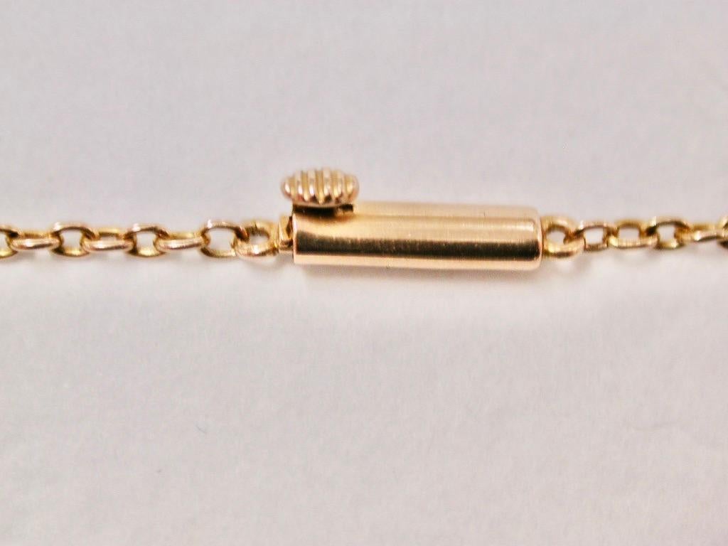 Women's Antique Victorian 15ct Gold & Seed Pearl Pendant on 15ct Chain Dated Circa 1900.