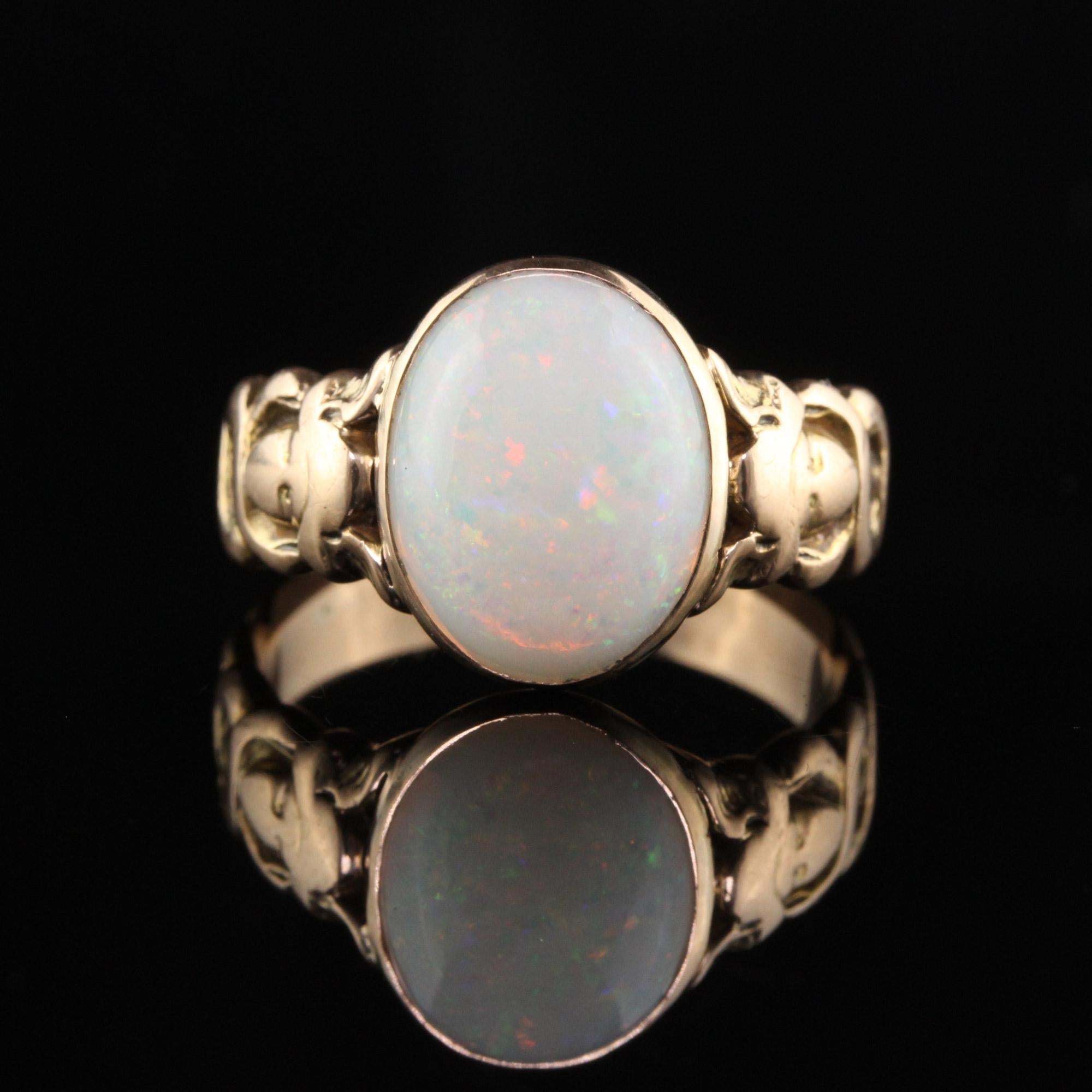 carved opal ring