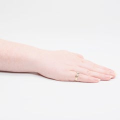 Antique Victorian 15K Yellow Gold Sapphire and Pearl Band Ring