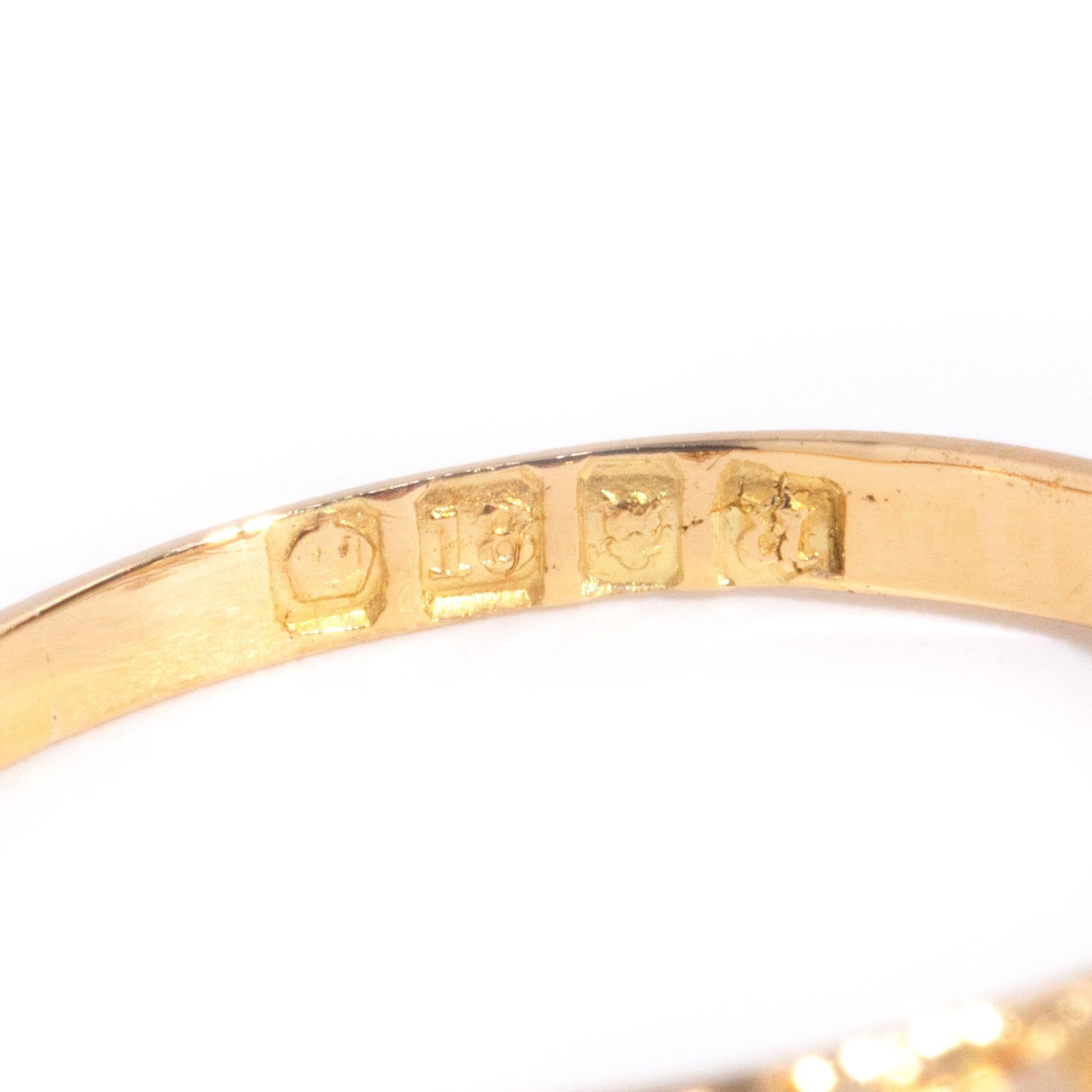 Antique Victorian 18 Carat Gold Ruby and Old Mine Cut Diamond London Bridge Ring 5