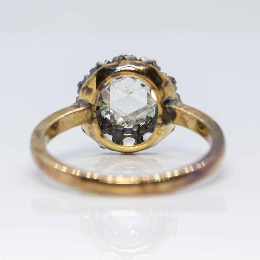 Women's or Men's Antique Victorian 18 Karat Gold 1.5 Carat Diamond Ring