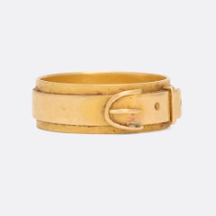 Antique Victorian 18 Karat Gold Buckle Ring