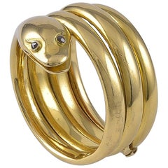 Antique Victorian 18 Karat Gold Snake Ring