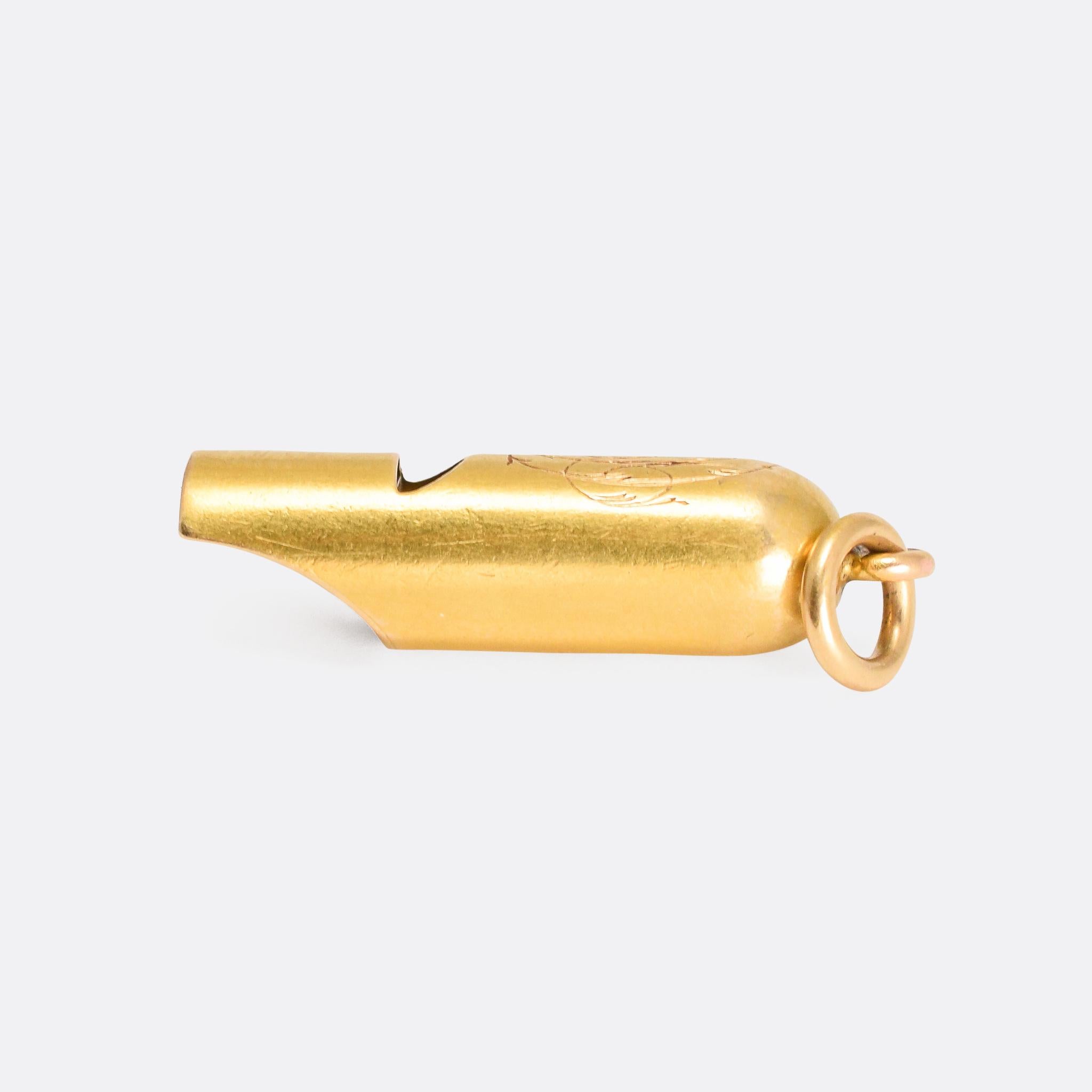 gold whistle necklace
