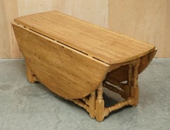 Antiquities VICTORIAN 183CM WIDE BURR PINE GATELEG EXTENDING ROUND DiNING TABLE