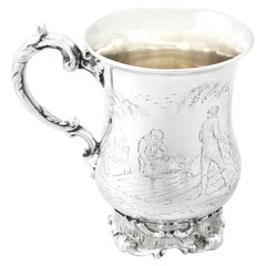 Antique Victorian 1848 Sterling Silver Mug by Edward John & William Barnard