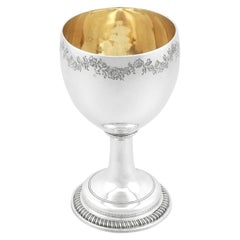 Antique Victorian 1850s Sterling Silver Goblet