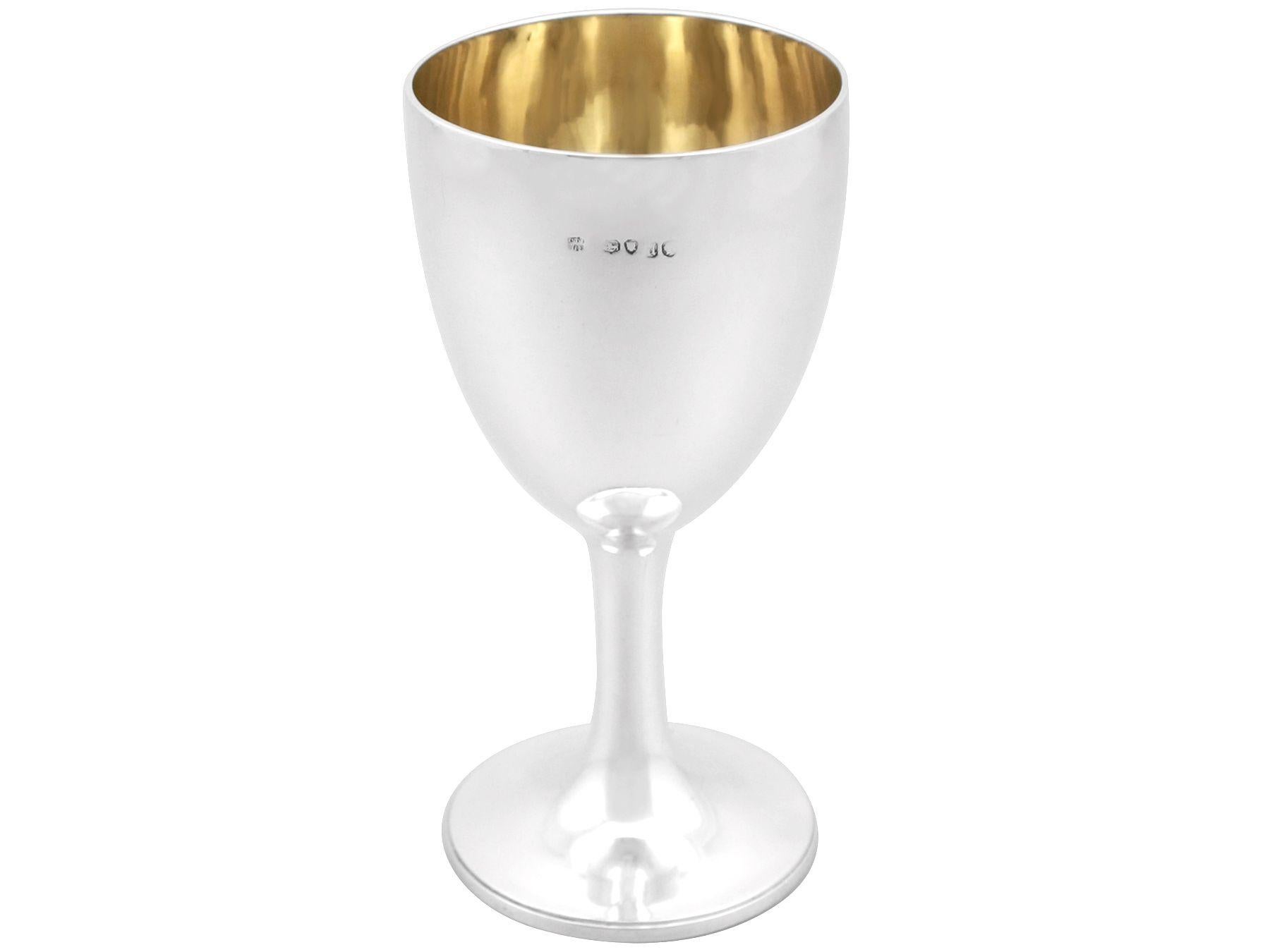 An exceptional, fine and impressive antique Victorian English sterling silver goblet made by Charles Thomas Fox & George Fox; an addition to our wine and drinks related silverware collection.

This exceptional antique Victorian sterling silver