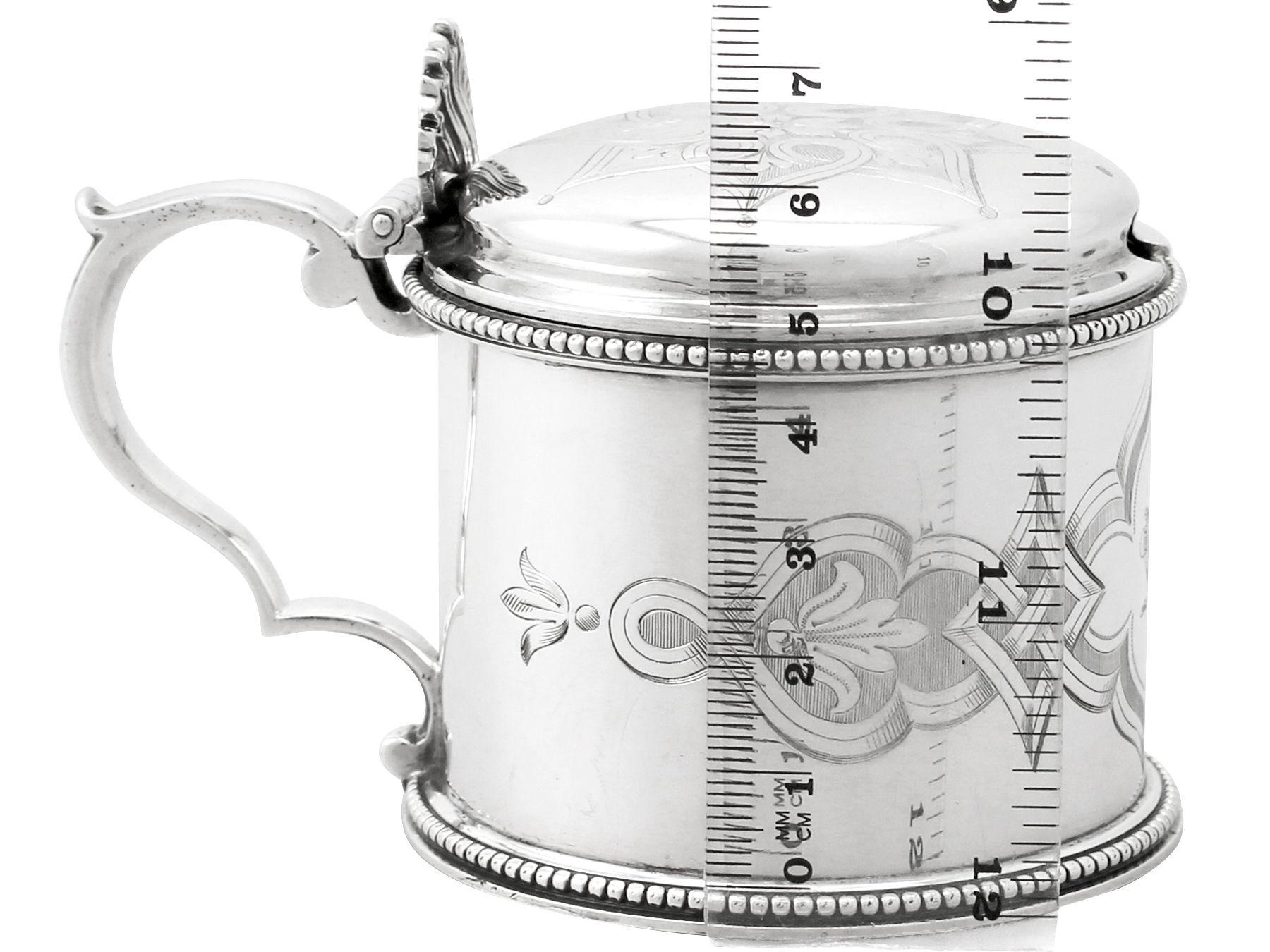 Antique pot à moutarde victorien en argent sterling par Edward & John Barnard en vente 5