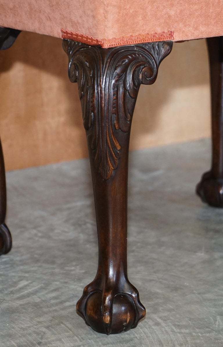 Antique Victorian 1880 Hand Carved Claw and Ball Feet Piano Stool or ...