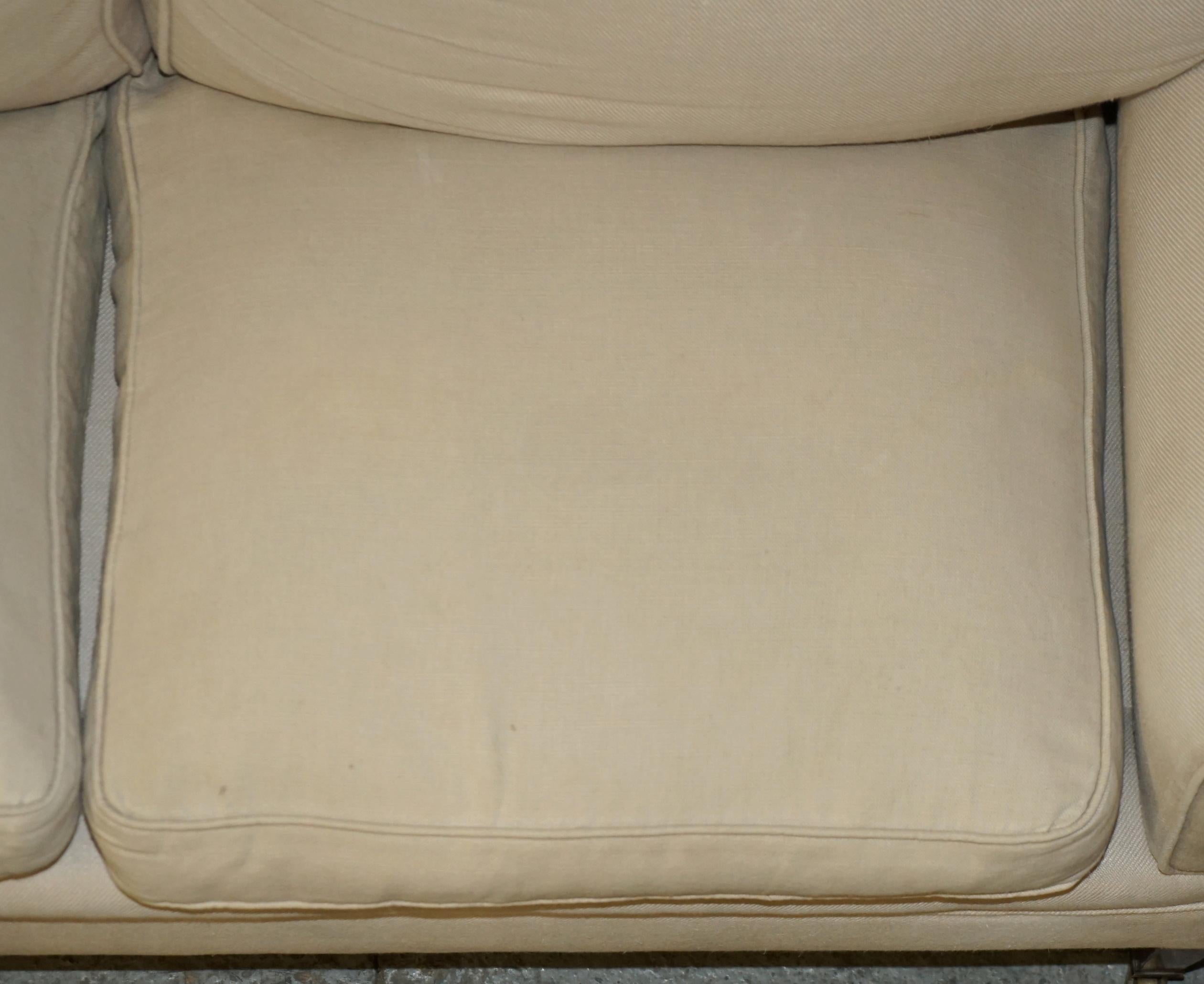 ANTIQUE ViCTORIAN 1880 HOWARD & SON TWO SEAT SOFA STAMPED READY FOR UPHOLSTERY For Sale 8