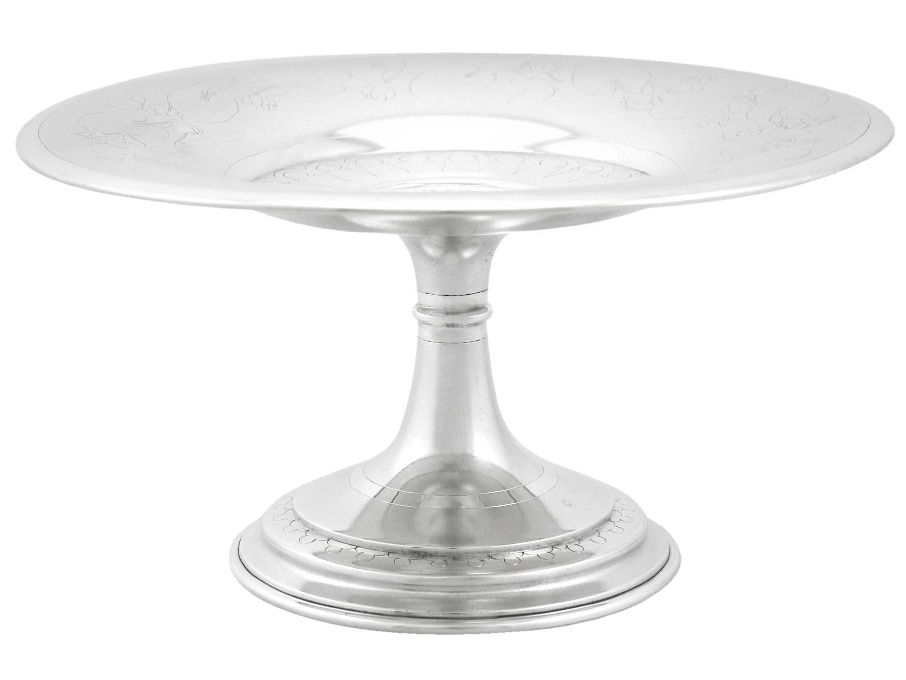English Antique Victorian 1882 Sterling Silver Tazzas Centrepiece For Sale