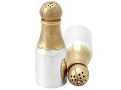 Poivrons victoriens anciens en argent sterling (1884)