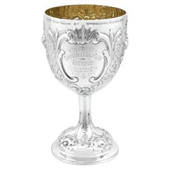 Antique Victorian 1889 Sterling Silver Goblet by Smith, Nicholson & Co