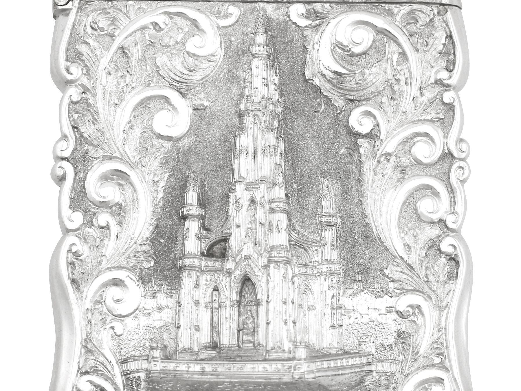 Estuche victoriano de plata de ley Nathaniel Mills Silver en venta