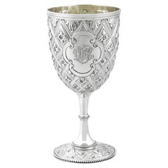 Antique gobelet victorien des années 1890 en argent sterling