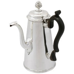 Antique Victorian 1891 Sterling Silver Coffee Pot