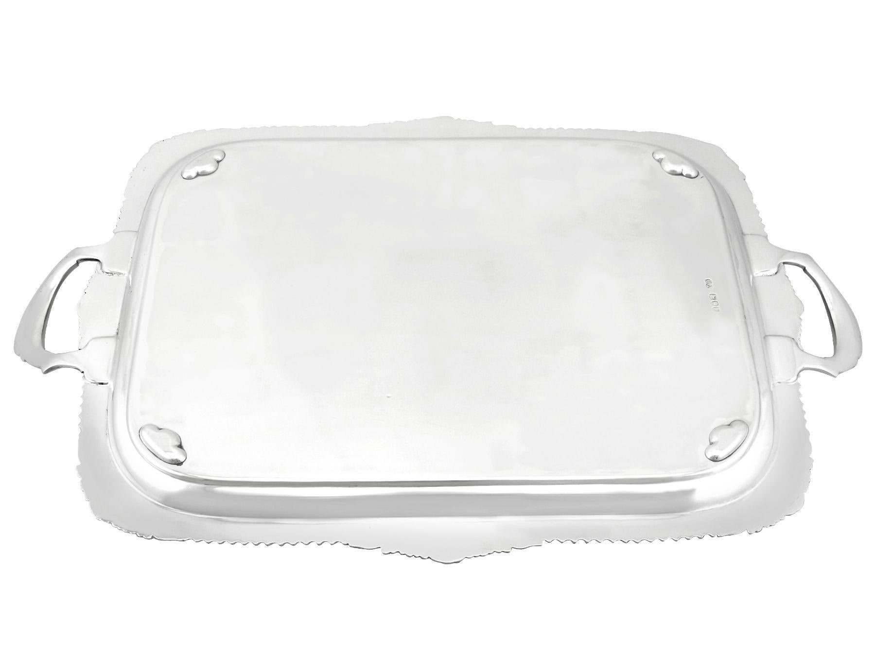 Atkin Brothers Antique Victorian 1895 Sterling Silver Tray 3