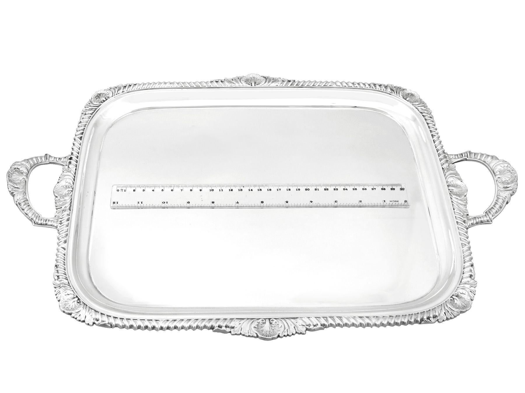 Atkin Brothers Antique Victorian 1895 Sterling Silver Tray 4